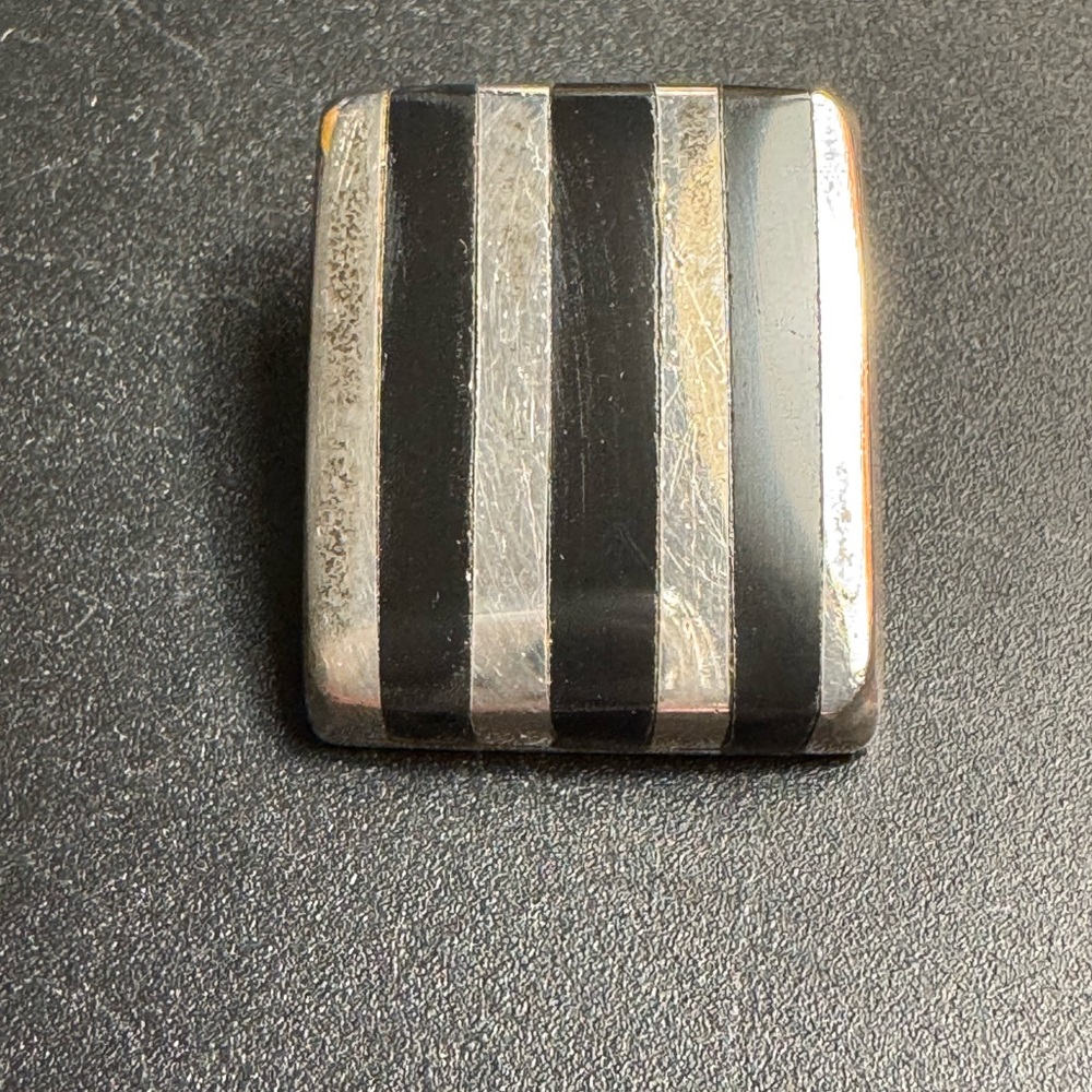 925 Sterling Silver Onyx Inlay Pendant